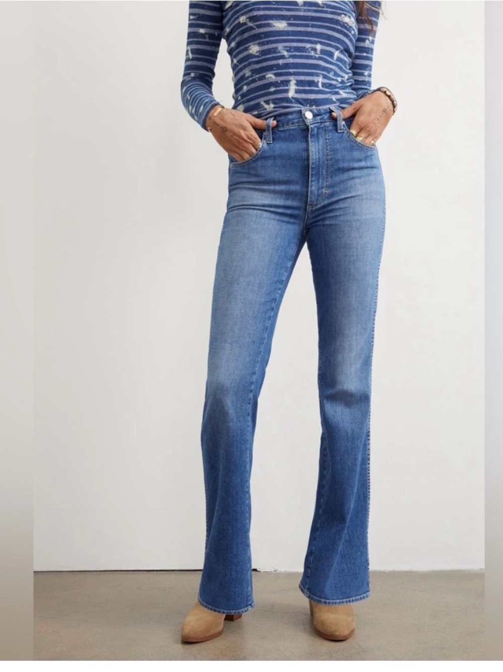 AMO Willa Slim Flare High-Rise Jeans